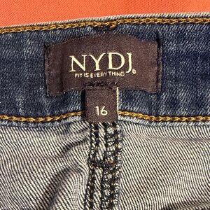 NYDJ Women's Marilyn Blue Straight Leg Jeans